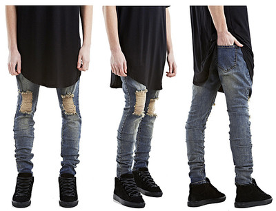 Μοντέρνα ανσρικά  "slim fit" τζιν  - 2 χρώματα