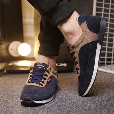 Περιστασιακά άνετα ανδρικά παπούτσια με επίπεδη σόλα και εγκάρσιες ζεύξεις - 3 μοντέλα