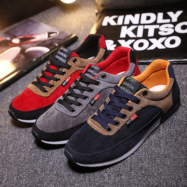 Περιστασιακά άνετα ανδρικά παπούτσια με επίπεδη σόλα και εγκάρσιες ζεύξεις - 3 μοντέλα