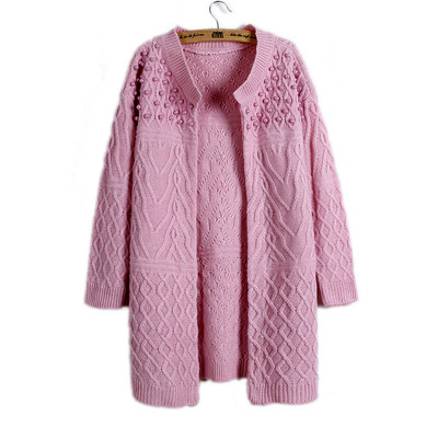 Γυναικεία μάλλινη ζακέτα με ενδιαφέροντα μαργαριτάρια - 8 χρώματα