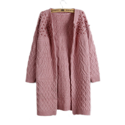 Γυναικεία μάλλινη ζακέτα με ενδιαφέροντα μαργαριτάρια - 8 χρώματα