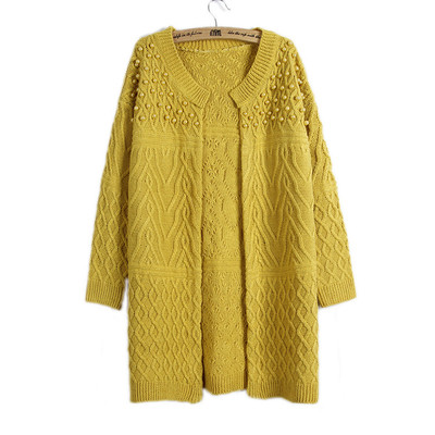 Γυναικεία μάλλινη ζακέτα με ενδιαφέροντα μαργαριτάρια - 8 χρώματα