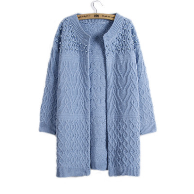 Γυναικεία μάλλινη ζακέτα με ενδιαφέροντα μαργαριτάρια - 8 χρώματα