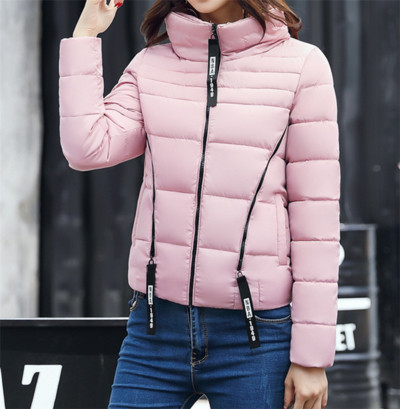 Μοντέρνο γυναικείο μπουφάν με ενδιαφέρον φερμουάρ - 5 χρώματα