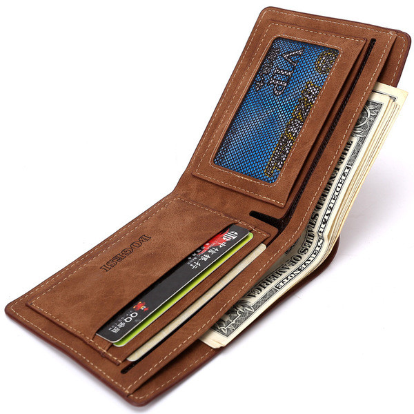 Κομψό βελούδινο ανδρικό πορτοφόλι