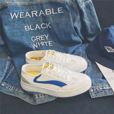 Стилни мъжки кецове в бял цвят и удобна подметка, подходящи за ежедневие