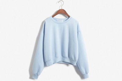 Γυναικεία καθημερινή μπλούζα με μακριά μανίκια και κολάρο σε σχήμα O - 6 χρώματα