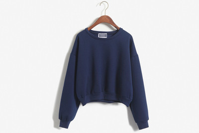 Γυναικεία καθημερινή μπλούζα με μακριά μανίκια και κολάρο σε σχήμα O - 6 χρώματα