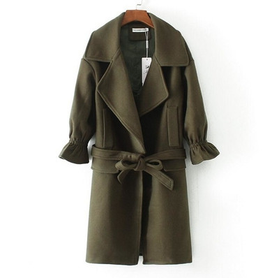 Μακρύ καθημεριό γυναικείο παλτό σε τρία διαφορετικά χρώματα