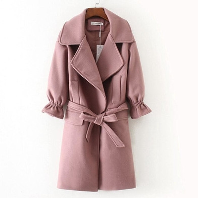 Μακρύ καθημεριό γυναικείο παλτό σε τρία διαφορετικά χρώματα