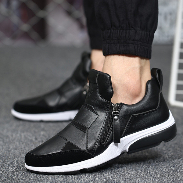 Κομψάαθλητικά ανδρικά παπούτσια  με φερμουάρ σε τρία χρώματα