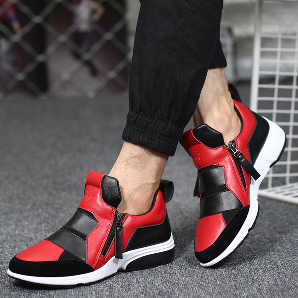 Κομψάαθλητικά ανδρικά παπούτσια  με φερμουάρ σε τρία χρώματα