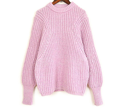 Γυναικείο καθημερινό πουλόβερ με κολάρο σε σχήμα O - 2 χρώματα