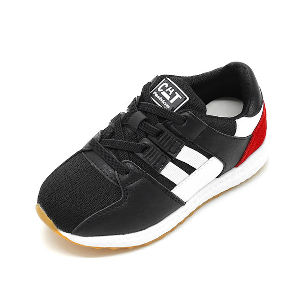 Σπορ-κομψά παιδικά παπούτσια για αγόρια σε μαύρο και άσπρο