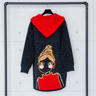 Awesome long anuratus με πολύ ενδιαφέρουσα εκτύπωση και κουκούλα - 2 χρώματα