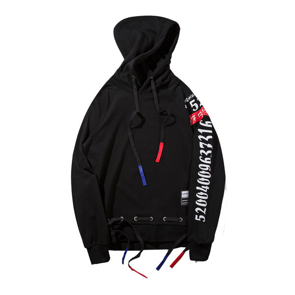 Ανδρικό φούτερ για το φθινόπωρο με κουκούλα και επιγραφή σε δύο χρώματα