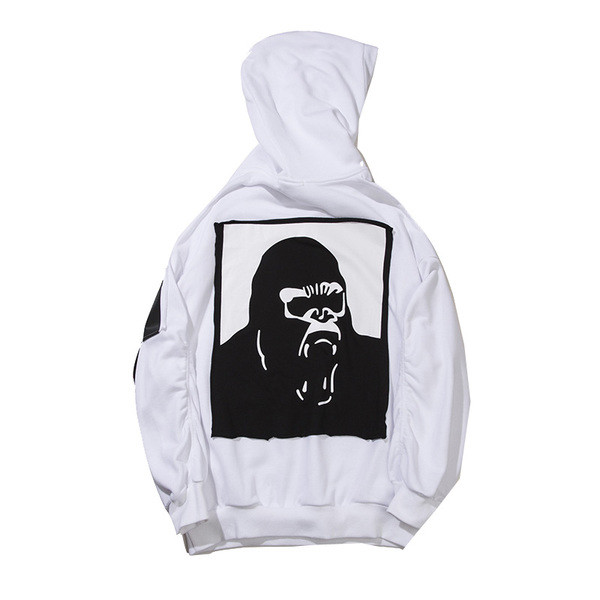 Ανδρικό φούτερ αθλητικών με εφαρμογή πίσω και κουκούλα