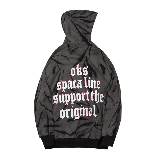 Φθινόπωρο ανδρικό φούτερ με κουκούλα και επιγραφή 