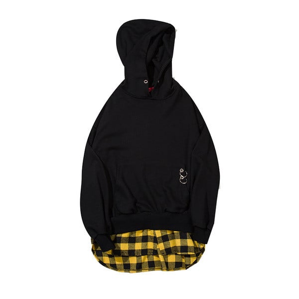 Απλό ανδρικό φούτερ με κουκούλα σε δύο χρώματα