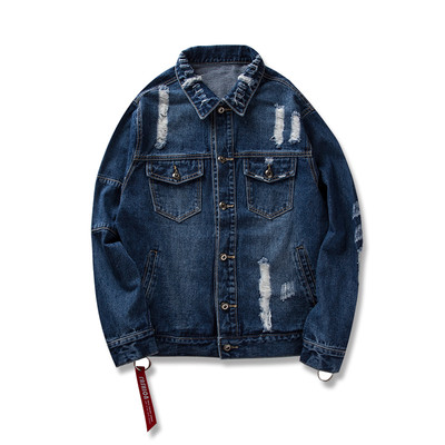 Καθημερινό τζιν μπουφάν με μοτίβα