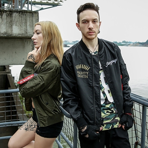 Φόρεμα βομβιστής φθινοπώρου για άνδρες με πλάτη και τρία χρώματα