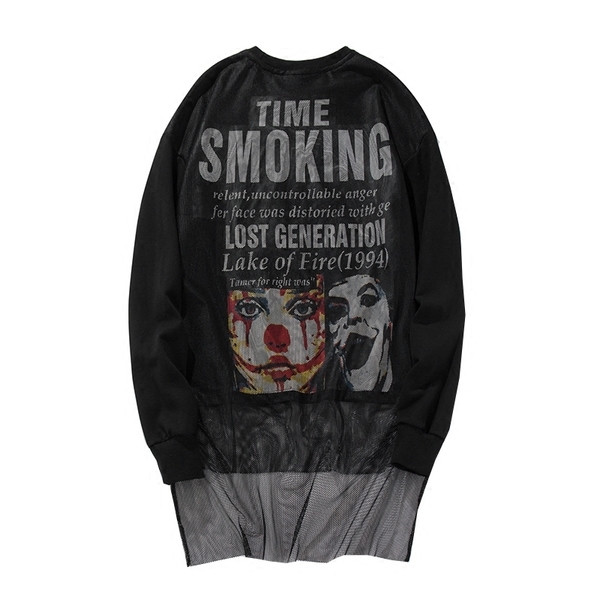 Интересен спортен суичър за мъже с изображения и мрежа в три разцветки