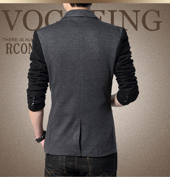 Елегантно мъжко сако с цветни ръкави в два цвята