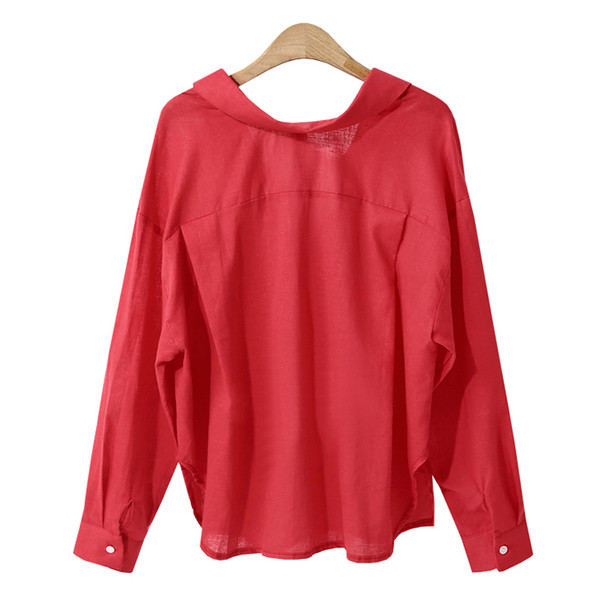 Καθημερινό γυναικείο πουκάμισο σε ελεύθερο σχέδιο, σε τρία χρώματα