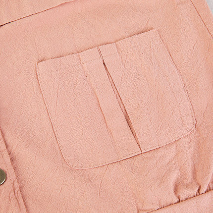 Тънко есенно яке за дамите в семпъл дизайн в зелен и розов цвят