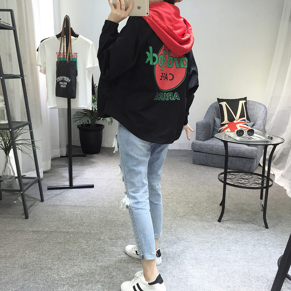 Красиво есенно яке за дамите в четири цвята с качулка и в широк модел