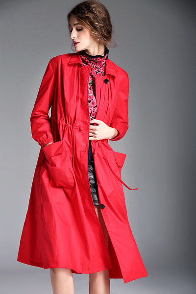 Κομψό μακρύ γυναικείο παλτό σε ευρύ στυλ σε δύο χρώματα  freestyle