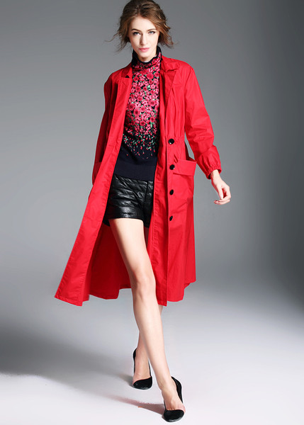 Κομψό μακρύ γυναικείο παλτό σε ευρύ στυλ σε δύο χρώματα  freestyle