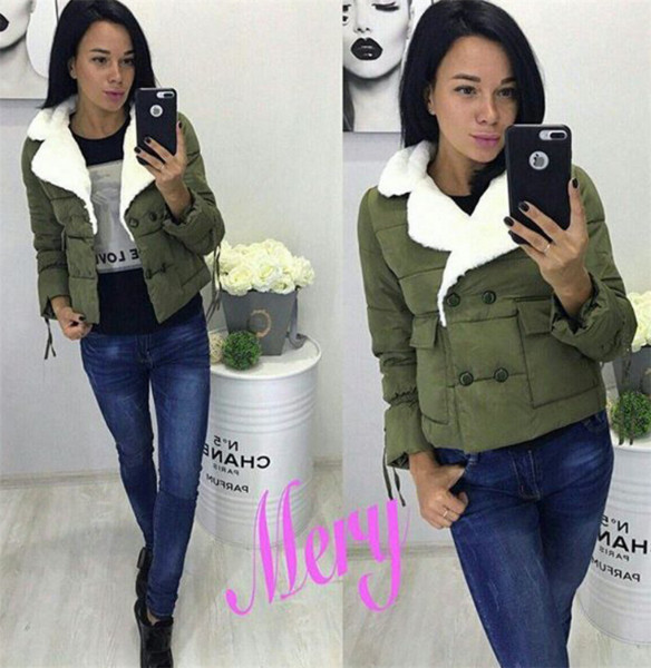 Късичко дамско яке с много интересна мека вълна по ревера - 5 цвята