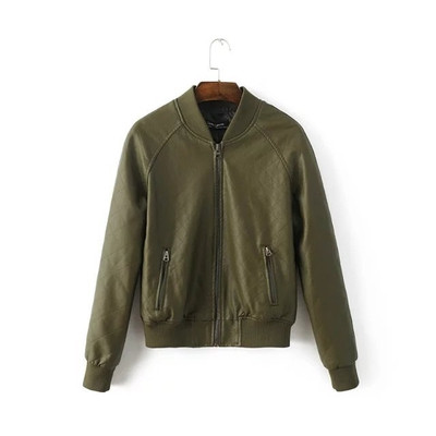 Καθημερινό γυναικείο μπουφάν με μακρύ μανίκι και κολάρο σε σχήμα O σε σύγχρονο στυλ