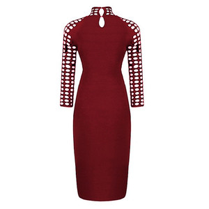 Κομψό γυναικείο φόρεμα με μακρύ μανίκι σε τρία χρώματα