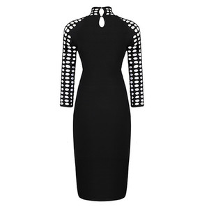 Κομψό γυναικείο φόρεμα με μακρύ μανίκι σε τρία χρώματα