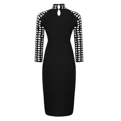 Κομψό γυναικείο φόρεμα με μακρύ μανίκι σε τρία χρώματα