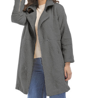 Καθημερινή γυναικεία ζακέτα  τύπου παλτό - 4 χρώματα