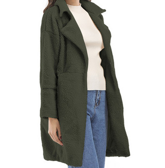 Καθημερινή γυναικεία ζακέτα  τύπου παλτό - 4 χρώματα