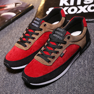 Σπορ-κομψά ανδρικά αθλητικά πάνινα παπούτσια  με άνετη σόλα σε τρία χρώματα