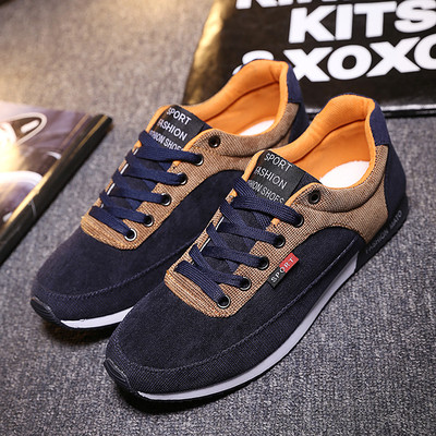 Σπορ-κομψά ανδρικά αθλητικά πάνινα παπούτσια  με άνετη σόλα σε τρία χρώματα