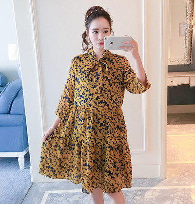 Φόρεμα για εγκύους με μανίκι 3/4 σε ελεύθερο στυλ