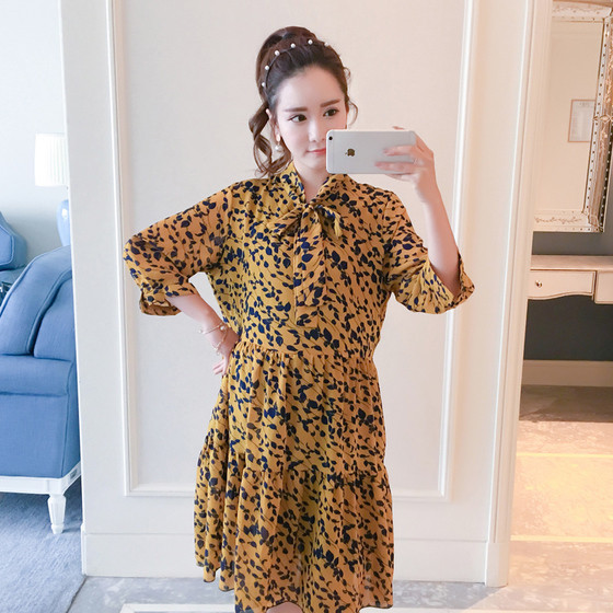 Φόρεμα για εγκύους με μανίκι 3/4 σε ελεύθερο στυλ