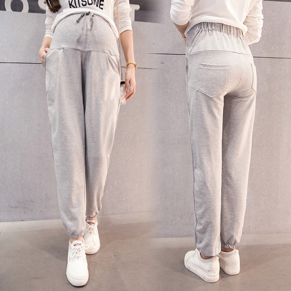 Спортен панталон за бременни жени с ластици в два цвята