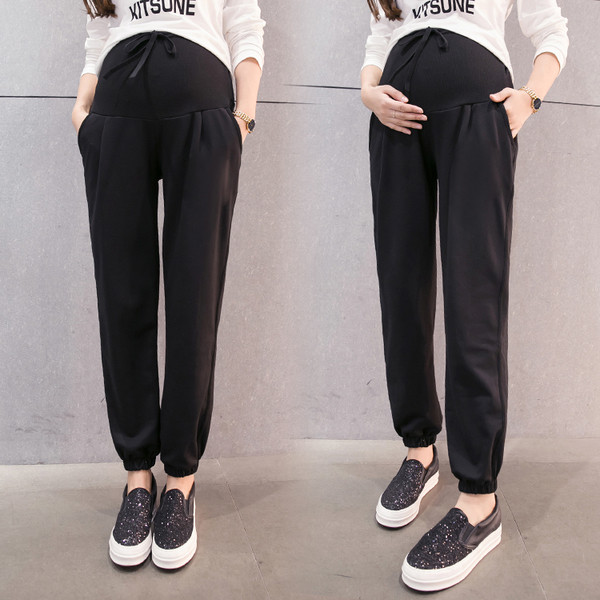 Спортен панталон за бременни жени с ластици в два цвята