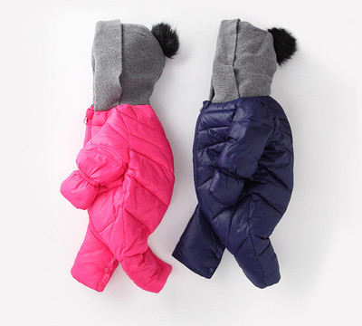 Παιδικό σετ για το χειμώνα με κουκούλα σε δύο χρώματα