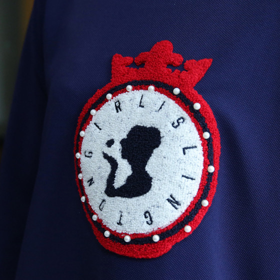 Сладка рокля за бременни жени с дълъг ръкав и изображение в син цвят