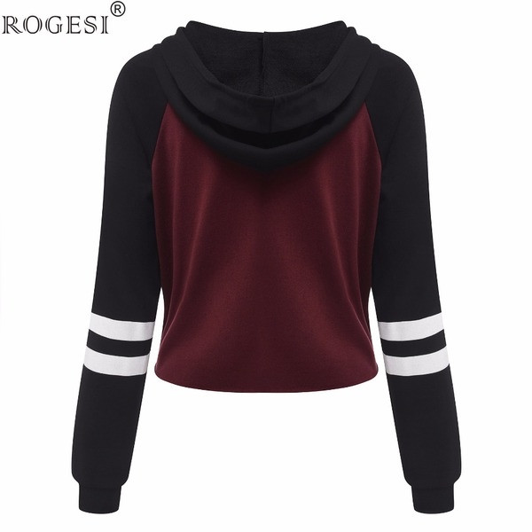 Κομψό γυναικείο φούτερ με κουκούλα  σε δύο χρώματα