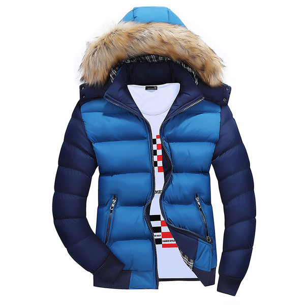 Όμορφο χειμωνιάτικο ανδρικό σακάκι  με κουκούλα και ρουφηξιά σε μερικά χρώματα