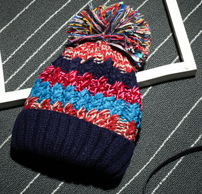 Зимна шарена шапчица с много красив разрошен пух - 5 модела